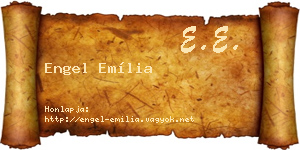 Engel Emília névjegykártya
